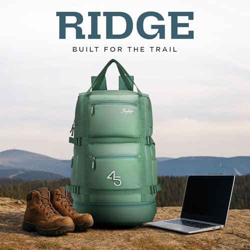 Image of Skybags Ridge V2 45L Weekender Backpack | Premium Polyester | 17-Inch Laptop & Shoe Compartment | Front Access Pockets with Raincover | Travel, Casual & Outdoor Backpack for Men & Women