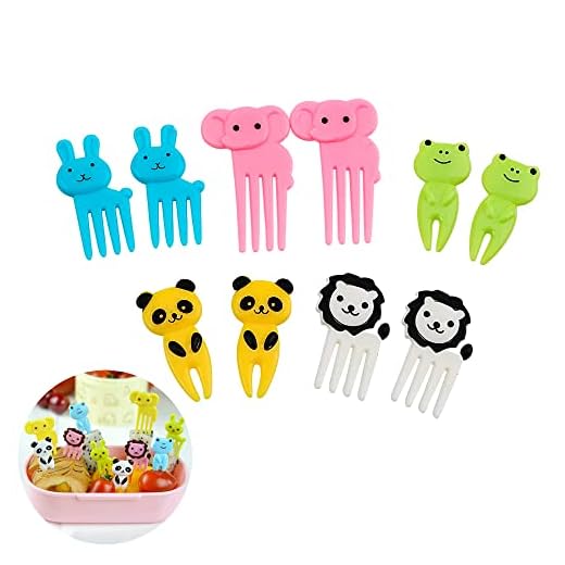 Kit 10 Mini Garfinhos P/Frutas Infantil Itens De Lancheira