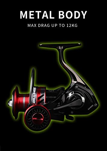 image for CROCH GK1000-6000 All Metal Spinning Fishing Reel 3+1BB 5.2:1 Ratio 12