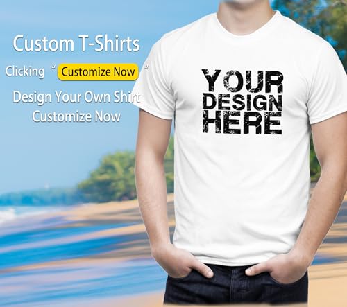 Custom T Shirts with Your Text Logo Photo Men Personalized Front Back Print T Shirts Bulk Orders Available2