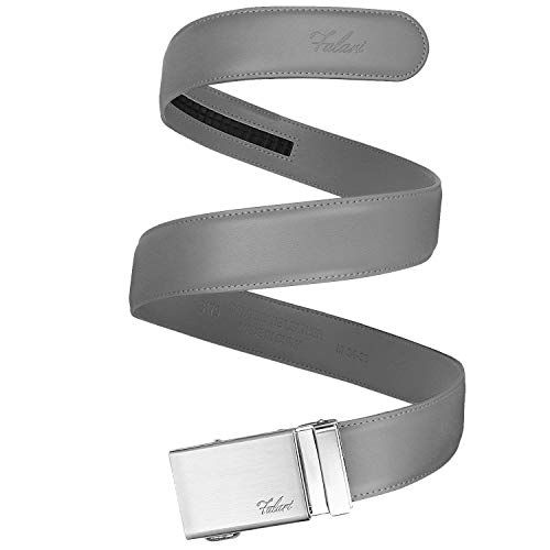 Image of Falari Men Unisex Genuine Leather Ratchet Dress and Casual Belt, Automatic Sliding Buckle, Trim to Fit
