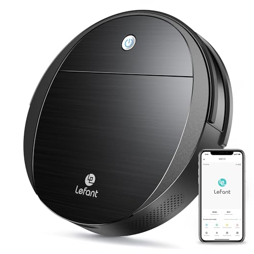 Image of Lefant Robot Vacuum and Mop, 2200Pa Suction, Small Body Design, WiFi /App /Alexa Control, Automatic Self-Charging Vacuum Robot, Ideal for Pet Hair /Hard Floor /Low Pile Carpet, M213