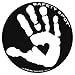 Safety Spot Magnet - Kids Handprint for Car Parking Lot Safety - Black Background (White)
