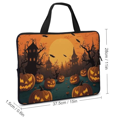 Housse PC portable Halloween orange imperméable et ultra résistante