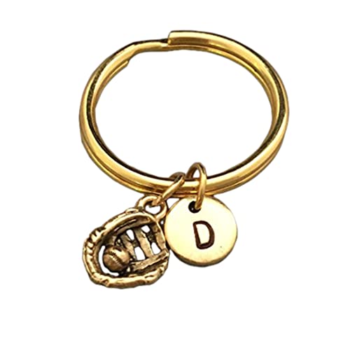 Baseball glove keychain, baseball glove charm, sports