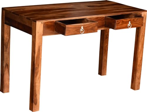 Image of Sheesham Wood Writing Computer & Study Table for Home and Office Furniture (Warm Chestnut) (Study Table 1)