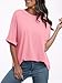 ANRABESS Womens Tops Oversized T Shirts Short Sleeve Crewneck Summer Casual Loose Basic Tee Shirt 2025 Trendy Fashion Clothes Pink Large