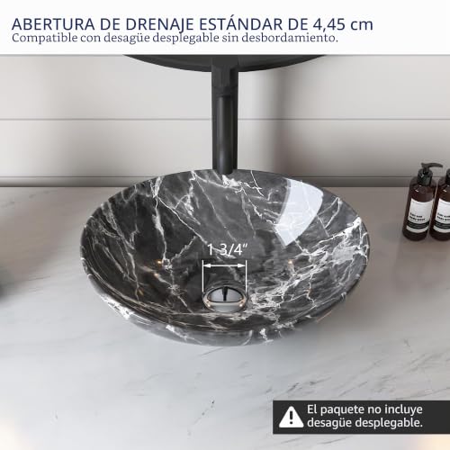 Fregadero de cerámica ovalado que evita salpicaduras en encimeras de baño estrechas 3