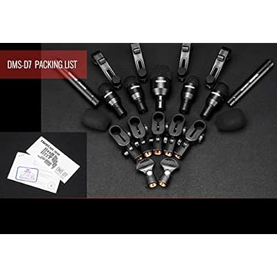 TAKSTAR Drum Microphone Kit, 7 Piece Drum Instrument Mic for Performing and Recording - Professional Condenser Mic for Kick, Snare, Rack Toms, Floor Toms, and Congas