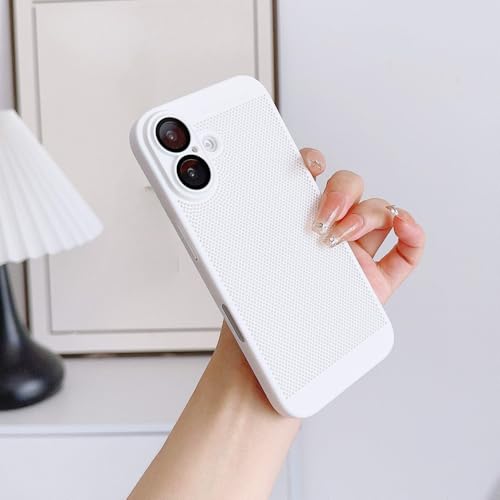 Coque de refroidissement pour iPhone 14 blanche avec grille de dissipation thermique active
