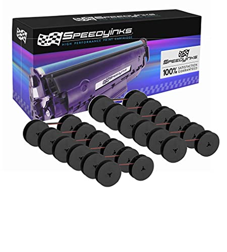 Speedy Inks Compatible Printer Ribbon Cartridge Replacement for Adler T6-77B (Black/Red, 12-Pack)