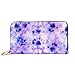 Produktbild JHGFG Fashion Handtasche Reißverschluss Brieftasche Qualität Tie Dye Wiederholungsmuster Stummgeschaltete Telefonkupplung Geldbörse Abendkupplung Blockieren Leder Brieftasche Multi Card Organizer