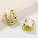Resin Huggie Hoop Earrings Chunky Statement Vintage Earrings Cute Summer Acrylic Drop Earring Unique Trendy Jewelry Gifts for Women(Green)