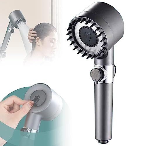 Ducha de masaje multifuncional alemana, cabezal de ducha de mano, cabezal de ducha de alta presión, cabezal de ducha de mano de alto flujo, ajuste multifuncional con un solo botón