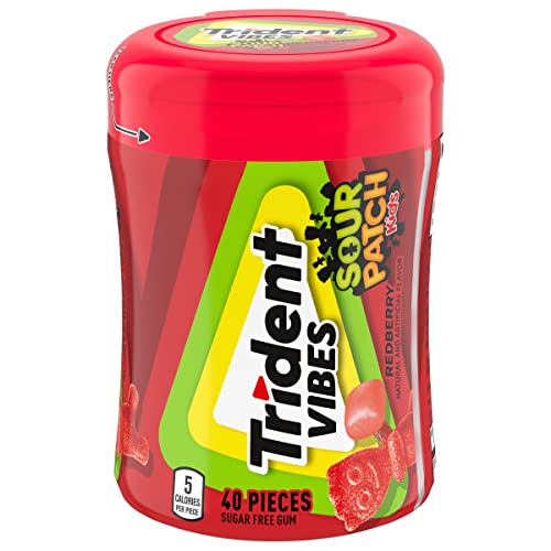 Trident Vibes Sour Patch Kids Redberry Chewing Gum, 40pc, add 2 to cart, 1 will be FREE