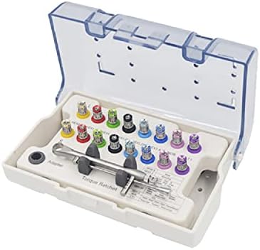 ducalmoral Dental Implant Prosthetic Universal Wrench kit 10-70NCM Ratchet Drivers Dental Implant Repair Tool Kits Wrench Kit With Drivers Hand Use (16 Drivers B Type)
