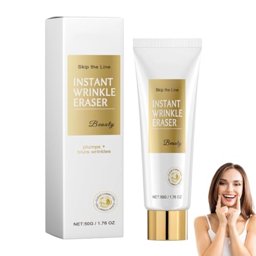 Borrador de arrugas instantáneo, Crema facial reafirmante péptidos loción suero, crema reafirmante antienvejecimiento, para todas las pieles (1pcs)