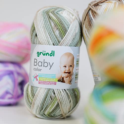 Hilo de ganchillo Gründl Baby color de alta calidad 10x50g tacto lana 7