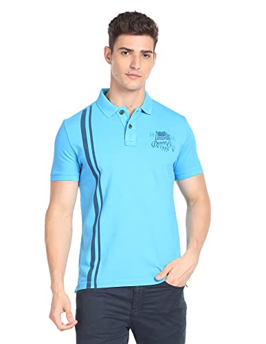 Image of U.S. POLO ASSN. Striped Slim Fit Polo T Shirts for Men - 100% Cotton, Half Sleeves Mens Tshirt