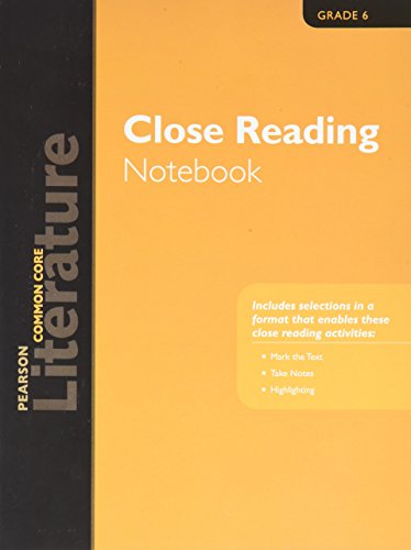 PN LITERATURE 2015 COMMON CORE CLOSE READING NOTEBOOK GRADE 06