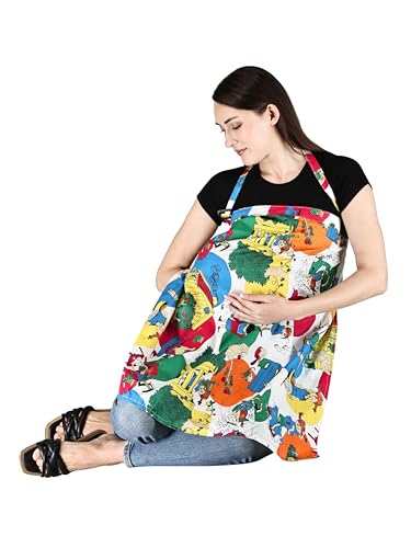 Image of Switchon Feeding Apron Cover Maternity Cover 100% Cotton Maternity Breastfeeding Multipurpose for Mothers