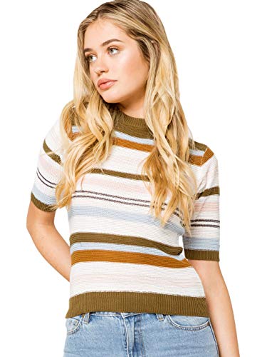 Pull à rayures RVCA Nora vêtement en tricot multicolore pour femme ado
