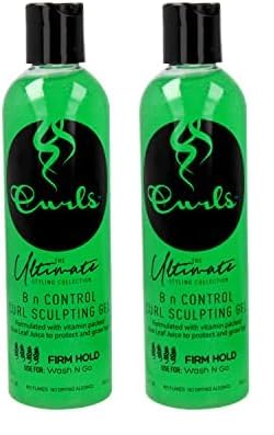 Curls The Ultimate Styling Collection B N Control Sculpting Gel (Firm Hold), 8 Ounces,GREEN (Pack of 2)