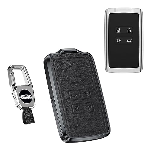 Custodia In Ecopelle Per Chiave Renault A 4 Tasti | HIBEYO Con Portachiavi | Adatta Per Megane, Scenic, Laguna, Captur, Clio - 5