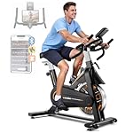 Exercise Bike, Wenoker Stationary Bike for Home, App Supported Indoor Bike with Silent Belt Drive, Heavy Flywheel, Multi-grips Handlebar and Upgraded Digital Display