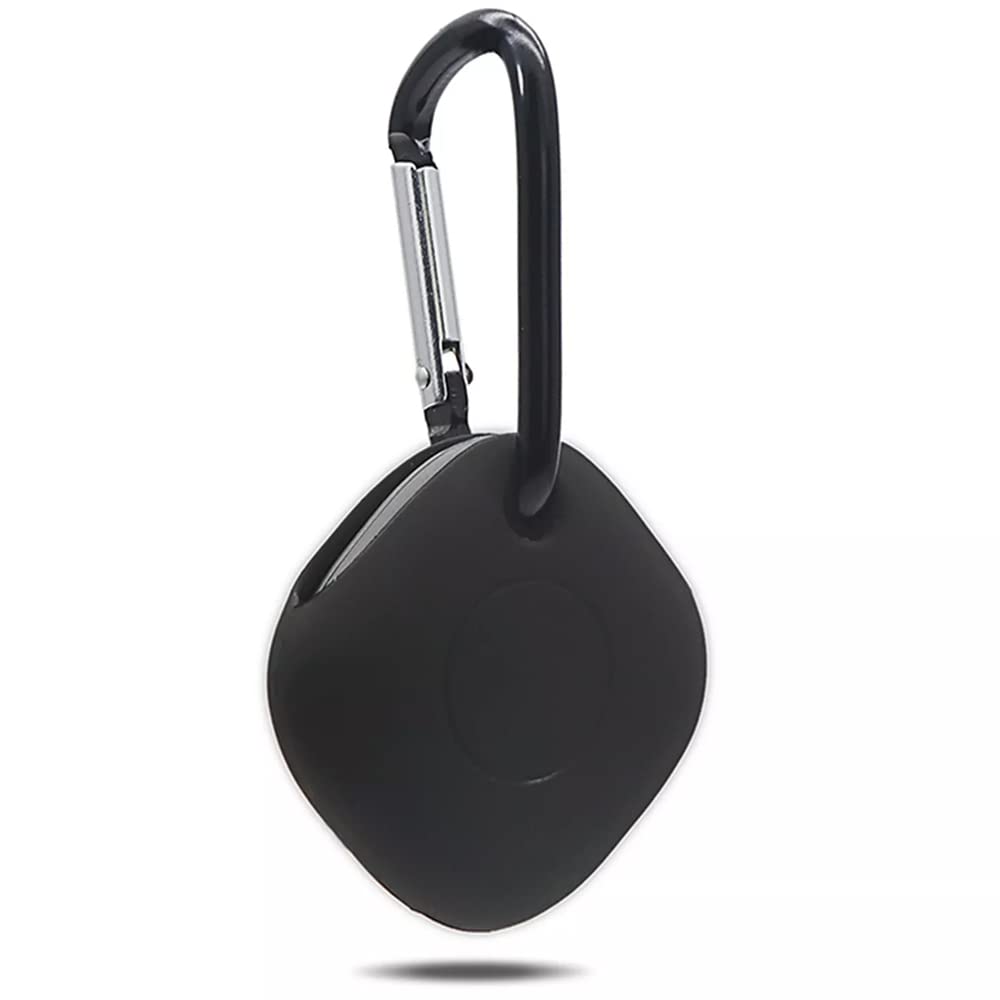 Coverzone Samsung Galaxy SmartTag İle Uyumlu Kancalı Silikon Koruma Şık ve Ergonomik Tasarım Kılıf, Siyah