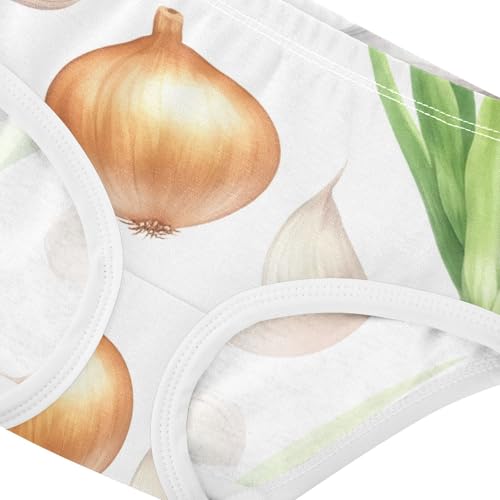 Realistic Garlic Vegetable Toddler Underwear Floral 2t Cotton Girl Panties Cute Pattern Briefs Kids Undies4