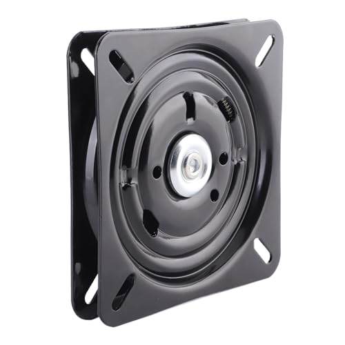 CHEOTIME 7 inch Bar Stool Swivel Plate, 360° Square Rotating Swivel Plate Chair Turntable Base Automatic Rebound Stool Rotating Base Turntable Hardwares for Home Bar Office