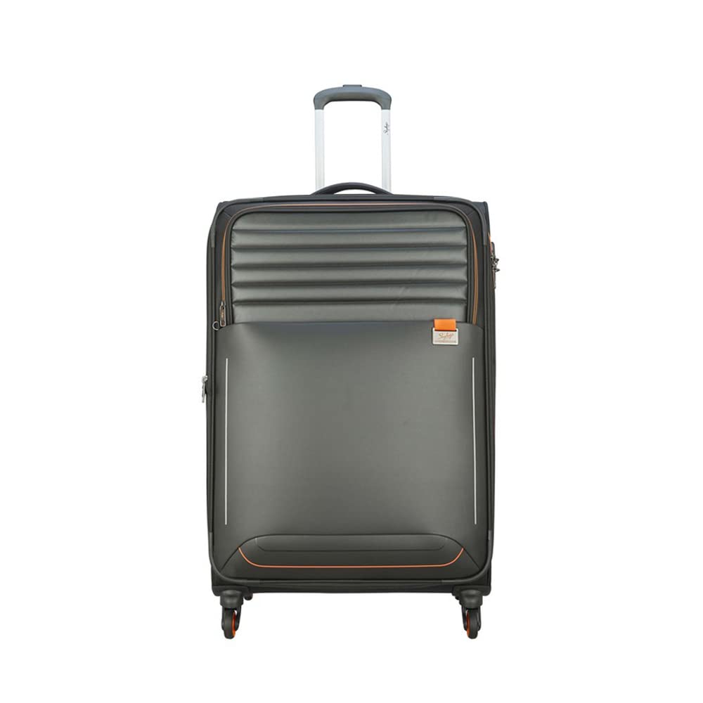 vip Men's 72 Liters Polyester Zip Closure Soft Carry-On Luggagewith Spinner Wheels (Black,Size 67), Medium-picture-10