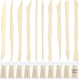 Ferrochef 10 Set 100 Pcs Clay Sculpting Tools 10 Different Shapes Pottery Tools Plastic Clay Carving Cutters Supplies Pottery Trimming Supplies for Carving Ceramics Plastilina Molding DIY Embossing