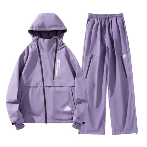 Veste de ski thermique d'hiver pantalon et capuche pour sport de plein air et alpinisme