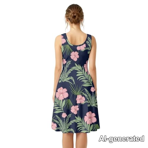 Image of Hawaii Matching Couple Outfits Husband and Wife Clothing Fashionable Mens Casual Shirts Hawaii Dress with Soft Fabric