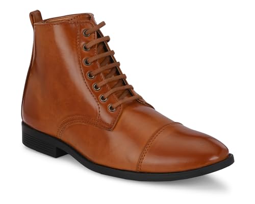 Image of Server Men's Chelsea Ankle Boots | Casual Boots for Men | Ankle Height Boots| All Day wear | Comfortable Formal Office & Business Wear Shoes | Lace up Boots | Derby Boots