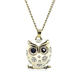 KATGI Fashion Lovely White Owl Long Chain Necklace