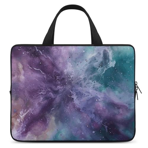 Sac bandoulière pour ordinateur portable abstrait, sacoche PC portable unisexe design galaxie