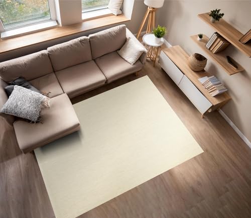 Storesbasic Alfombra Vinilica Antideslizante, Lavable Y Resistente A Manchas, Tejido Trenzado Y Sin Pelo, Alfombra De Vinilo Interiores Y Exteriores, Crudo 80x300