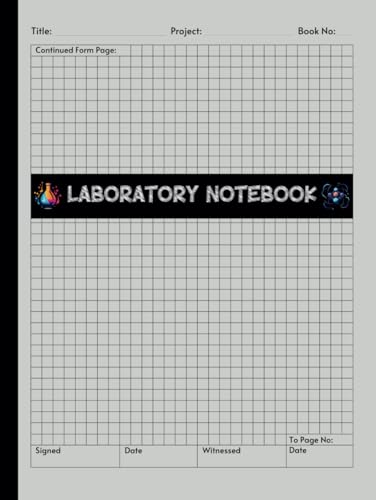 Laboratory Notebook: Student Lab Notebook with Grid Graph Paper for Middle School, High School, College, Graduate Research | Light Grey