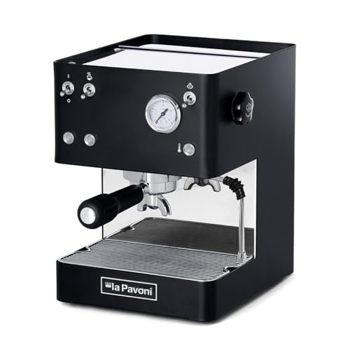 La Pavoni Casabar, Macchina da Caffè Espresso e Cappuccino Manuale LPMCBN01EU, Riscaldamento a Caldaia Singola, Serbatoio Acqua da 2,9L, Portafiltro 55 mm e Filtro 1/2 Tazze, 950 W, Acciaio Nero