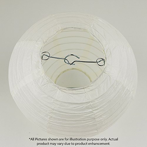 Just Artifacts Decorative Round Chinese Paper Lanterns 24Pcs Assorted Sizes (Color: Ivory) #TOP4