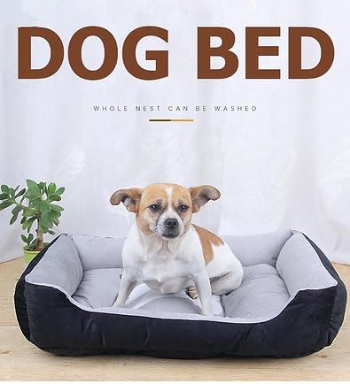 review Best Dog Supplies Comfy Pet Bed - Bone Sign Rectangle Shape Orthopedic Memory Foam Aesthetic Dog Bed- Nonslip Surface for Calming Sleeping - Great for Dogs & Cats – Brown (Small (23.60