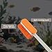 Swirge Small Fish Tank Cleaner Brush, Algae Scraper for Aquarium, Glass Aquarium Cleaning Tool, Fish Tank Cleaner Adapted for Glass and Acrylic Aquariums (Longer)