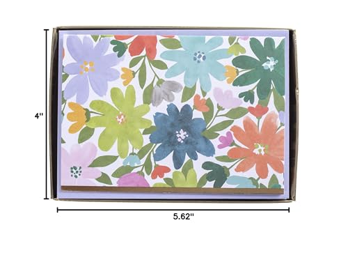 Image of Graphique Boxed Cards, Flower Power - Includes 16 Cards with Matching Envelopes and Storage Box, Cute Stationery Made on Durable Cardstock, Cards Measure 4 inch x 5.625 inch