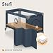 Lionelo Stefi Baby Kinderbett, Reisebett ab Geburt bis 15 kg, Seiteneingang, Sicherungssystem LockGuard, Blockade der Räder, Tragetasche, zusammenklappbar