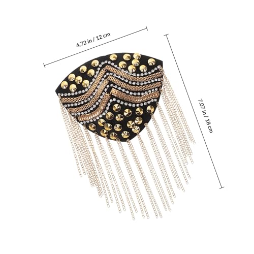 Charreteras doradas con borlas mujer hombreras vintage de hierro y plástico para disfraces pack de 2 3