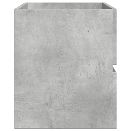 Mueble de baño elegante de madera de ingeniería gris hormigón 6