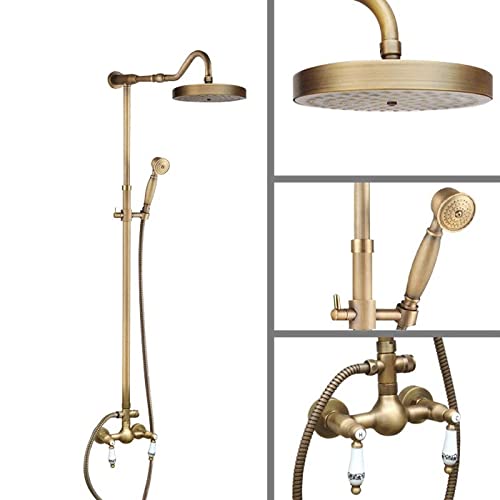 Robinet de douche de pluie en laiton antique pour retrouver le charme des bains d'antan